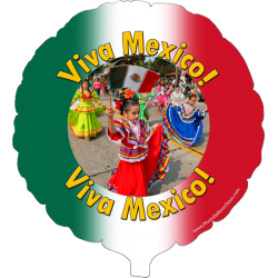 Mexico Independence Flag Photo Balloon