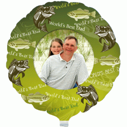 Worlds Best Dad Fishing Photo Balloon