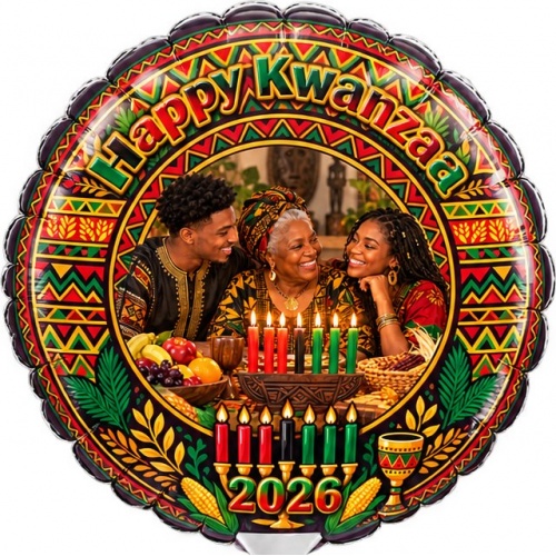 Kwanzaa Holiday Celebration Photo Balloon